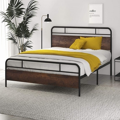 침실을 위한 산업적 농가 무쇠 상광 플랫폼 mdf 나무